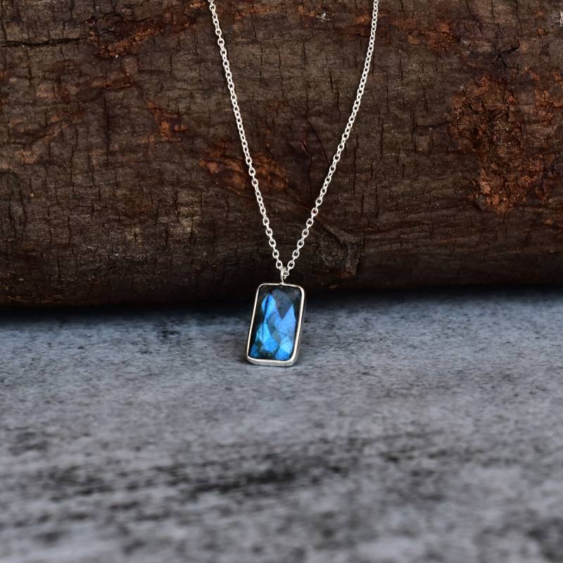 Echte Blaue Schimmer Labradorit Halskette, Echte Handgemachte Halskette Für Frauen, Heilstein Brautjungfer Einzigartiges Geschenk von KeetaLuxury