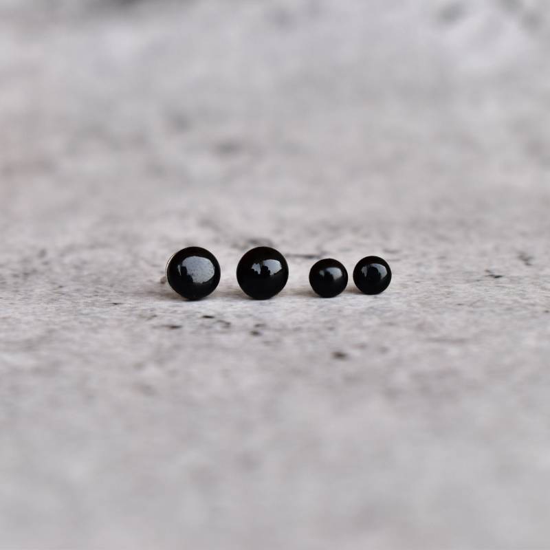 Echte Schwarze Onyx Ohrstecker Diamant Ohrringe Sterling Silber Handgefertigte Alltagsschmuck Geschenk Für Sie Mutter von KeetaLuxury