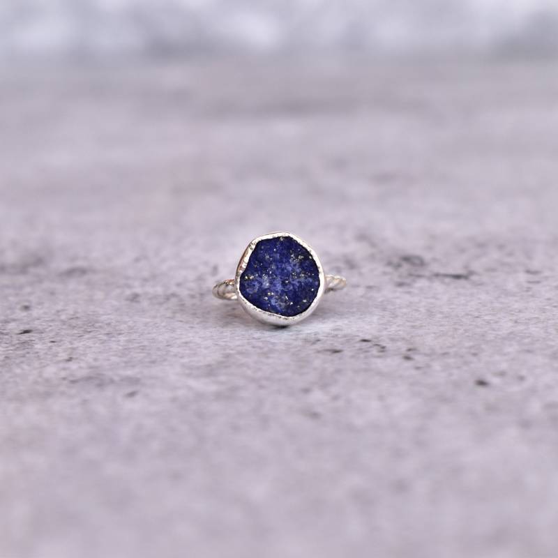 Echter Lapislazuli Ring Lapis Lazuli Handgemachter Sterling Silber Ring Für Frauen Brautjungfer Schmuck Geschenkidee von KeetaLuxury