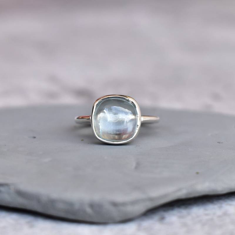 Natürlicher Aquamarinring Handgemachter Boho-Ring Aquamarinring Mit Kissen Heilsteinring Sterling Silber Ring Geschenk Brautjungfer von KeetaLuxury