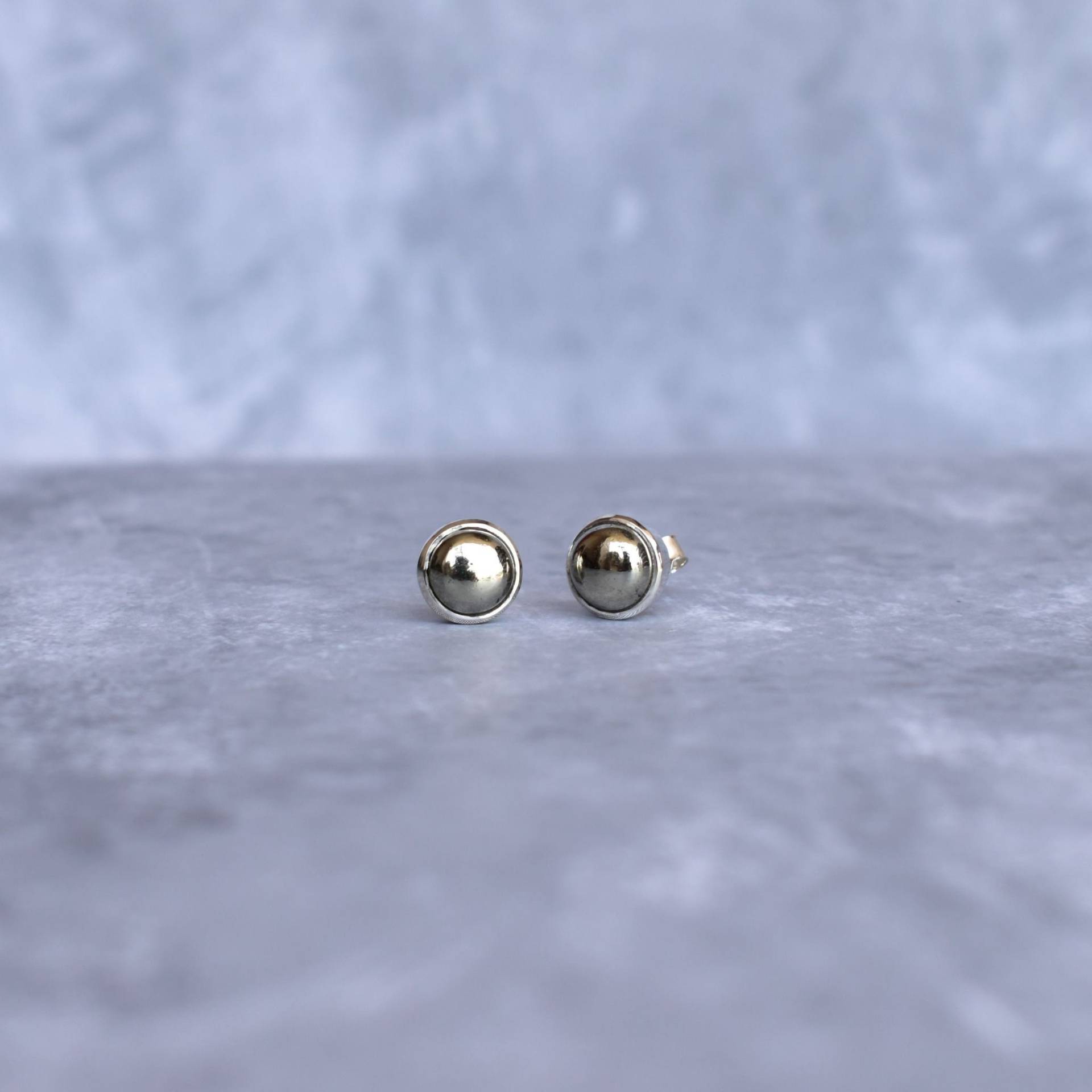 Pyrit Ohrstecker Heilstein Für Frauen Handgemachte Sterling Silber Ohrringe Einzigartige Geschenke Brautjungfer von KeetaLuxury