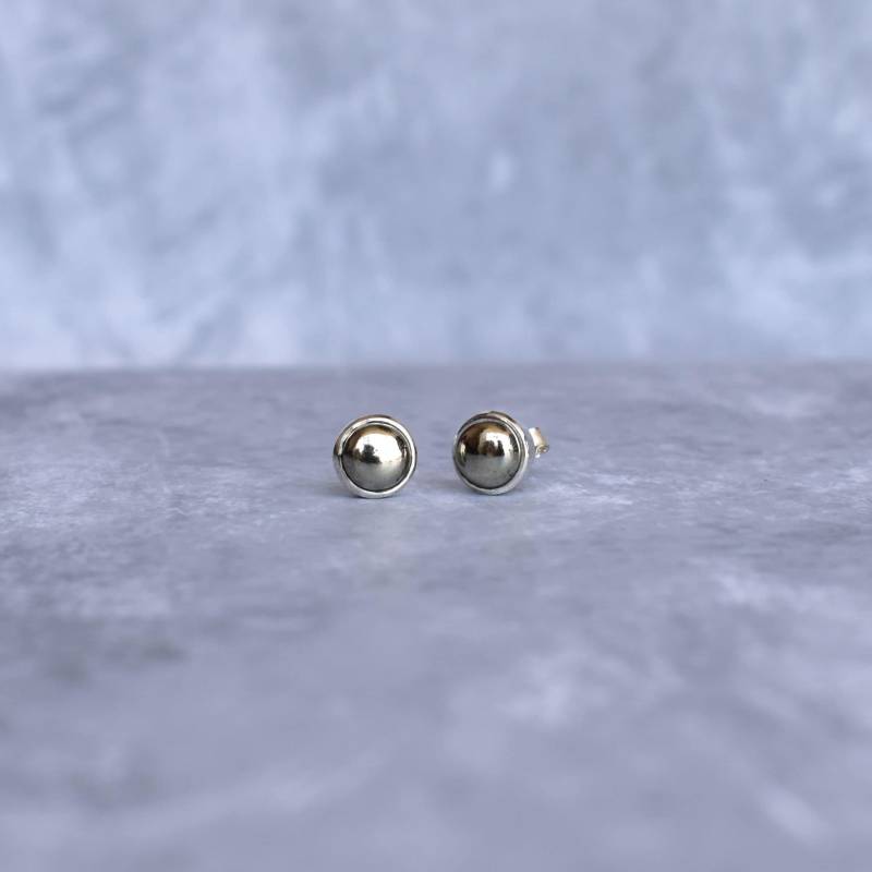 Pyrit Ohrstecker Heilstein Für Frauen Handgemachte Sterling Silber Ohrringe Einzigartige Geschenke Brautjungfer von KeetaLuxury