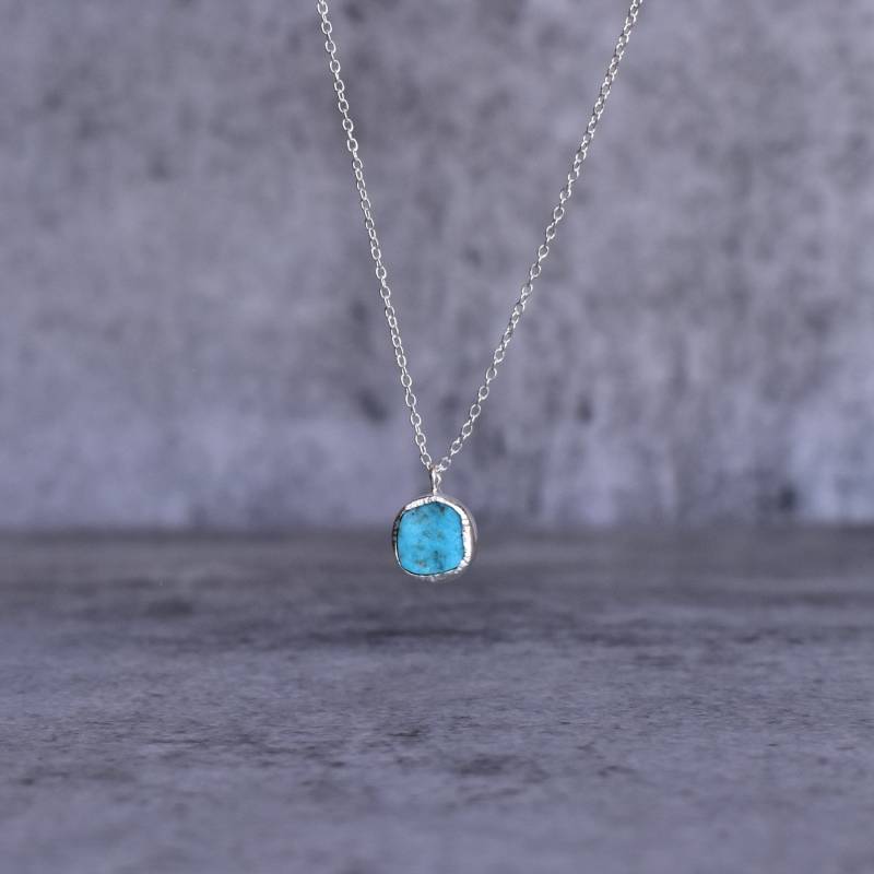 Türkis Halskette Edelstein Kette Handgemachte Einzigartiges Geschenk von KeetaLuxury