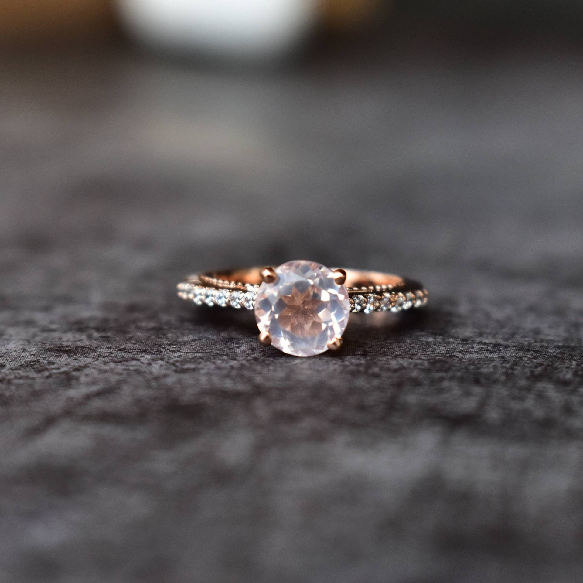 Vintage Inspirierte Rosenquarz Verlobungsring , Rosa Quarz Ring Brautring Hochzeits - Oder Jahrestagsgeschenke, Einzigartiger Versprechensring Für von KeetaLuxury