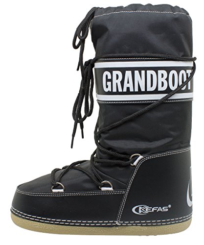 Kefas - GRANDBOOT - Herren Damen Kinder Schneestiefel After Ski Boots Schwarz 29/31 von Kefas