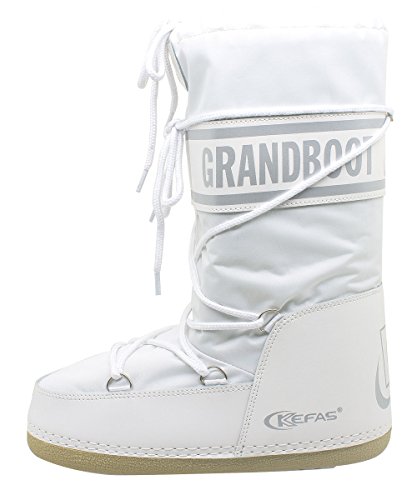 Kefas - GRANDBOOT - Herren Damen Kinder Schneestiefel After Ski Boots Weiss 35/37 von Kefas