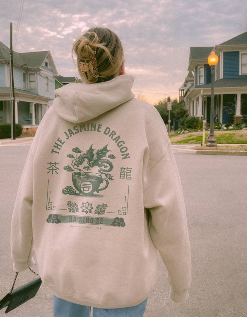 Jasmin Drachen Teehaus Pullover Oversize, Onkel Iroh Pullover, Avatar The Last Airbender Hoodie, Cartoon-Serie Jasmin Drachen Teehaus Pullover Oversize, Onkel Iroh Pullover, Avatar The Last Airbender Hoodie, Cartoon-Serie von Kegelhut