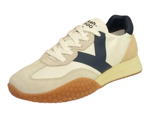 Keh Noo, G12_34 (567) Herren Turnschuhe Mode Casual, White Navy, 42 EU von Keh Noo