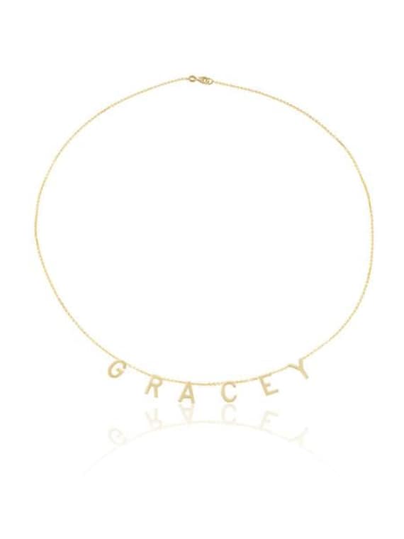 14Kt Gold Personalisierte Erste Halskette 14Kt Gold Personalisierte Erste Halskette von KeilaJewelry