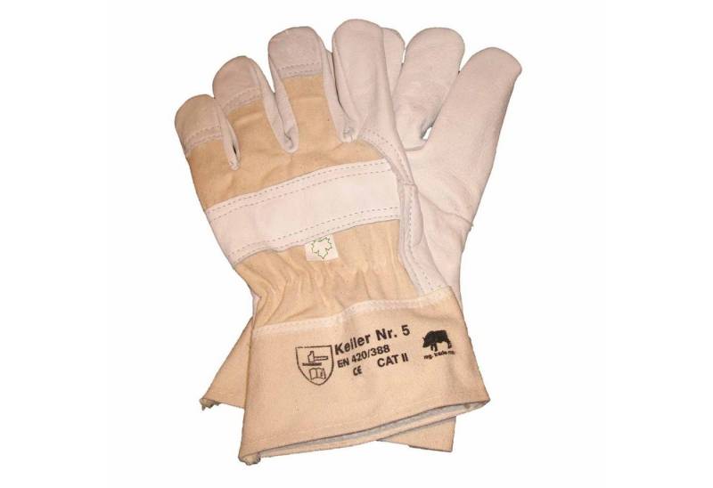 Keiler Forst Mechaniker-Handschuhe Nr.5 Lederhandschuh, Forsthandschuh, mit Stulpe von Keiler Forst