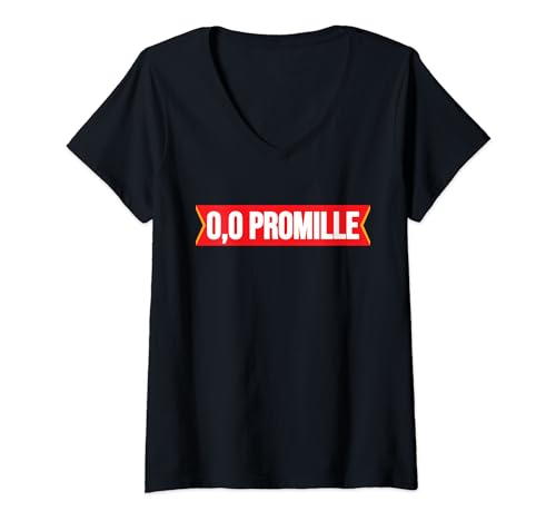 Damen Alkoholfrei - 0,0 Promille T-Shirt mit V-Ausschnitt Damen Alkoholfrei - 0,0 Promille T-Shirt mit V-Ausschnitt von Kein Alkohol - Alkoholfrei Geschenk