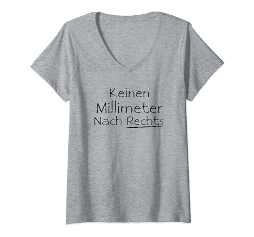 Damen Anti Rassismus Keinen Millimeter Nach Rechts T-Shirt mit V-Ausschnitt Damen Anti Rassismus Keinen Millimeter Nach Rechts T-Shirt mit V-Ausschnitt von Kein Millimeter Nach Rechts