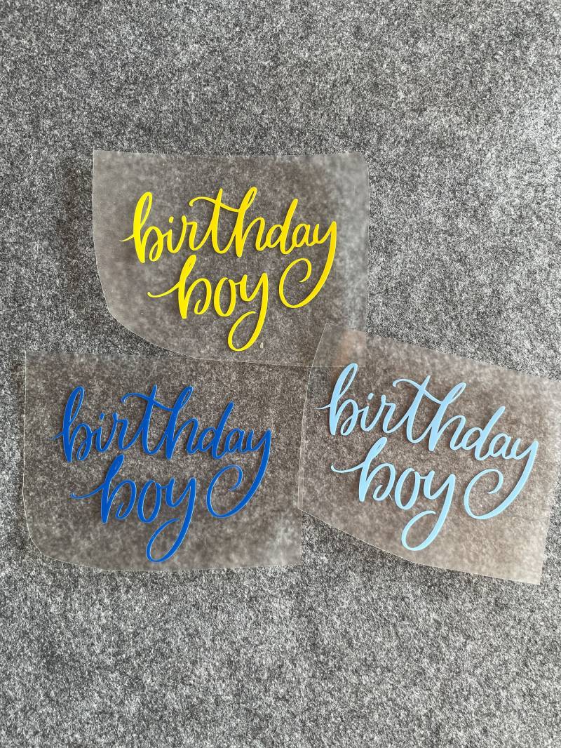 Bügelaufkleber "Birthday Boy" von KeinKonzept