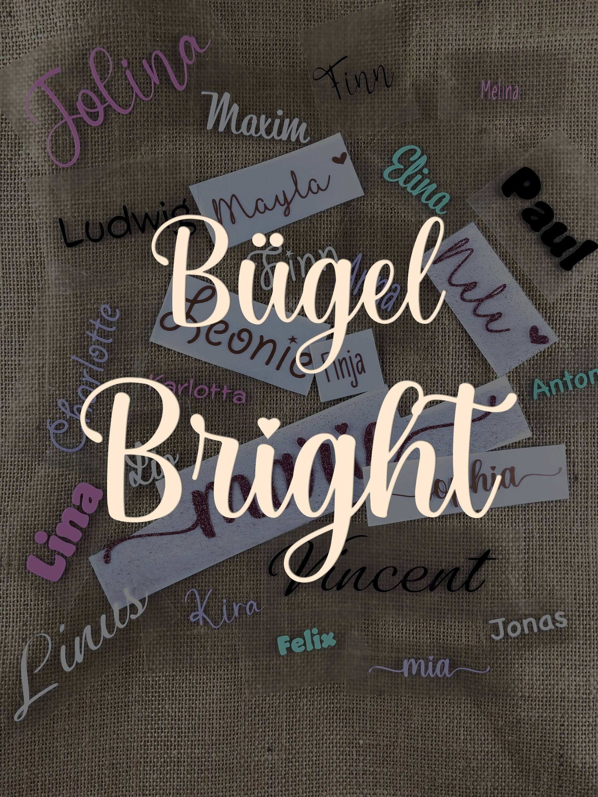 Metallic Bügelfolie - Personalisierte Bügelaufkleber Mit Name Oder Spruch Metallic Bügelfolie - Personalisierte Bügelaufkleber Mit Name Oder Spruch von KeinKonzept