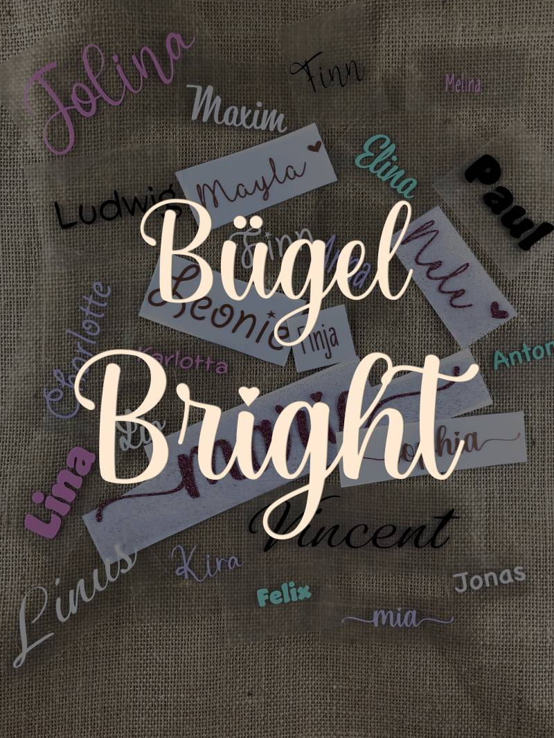 Metallic Bügelfolie - Personalisierte Bügelaufkleber Mit Name Oder Spruch Metallic Bügelfolie - Personalisierte Bügelaufkleber Mit Name Oder Spruch von KeinKonzept