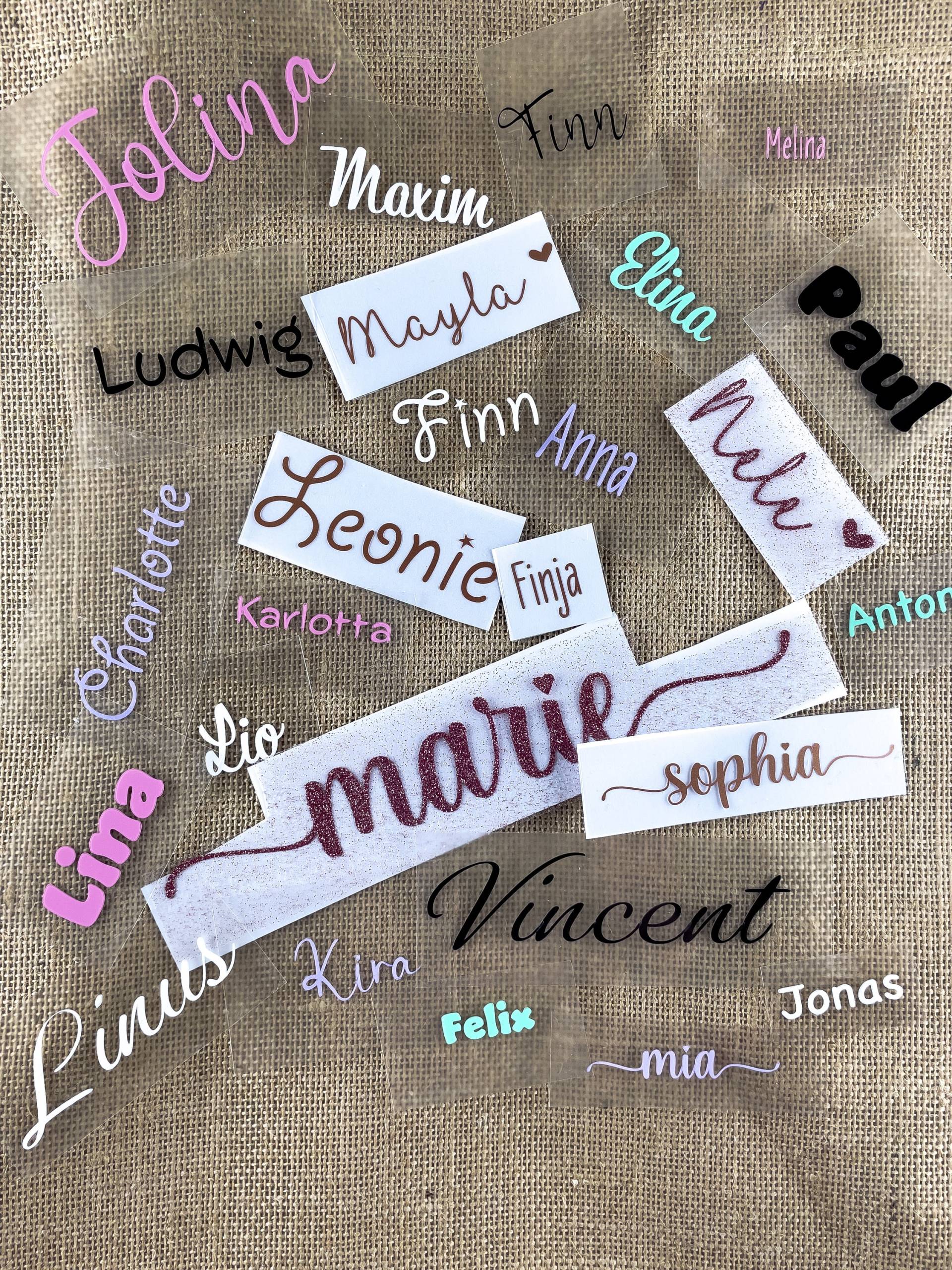 Personalisierte Bügelaufkleber Mit Name Oder Spruch Personalisierte Bügelaufkleber Mit Name Oder Spruch von KeinKonzept