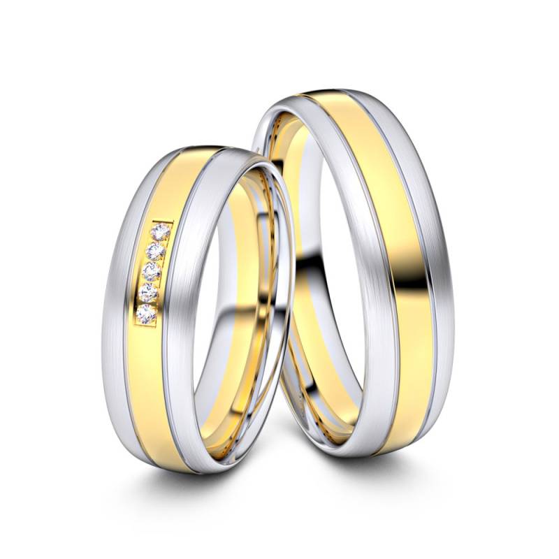 Trauringe Sylt 333er Weiß-/Gelbgold - 7917 von Juwelier-Schmuck