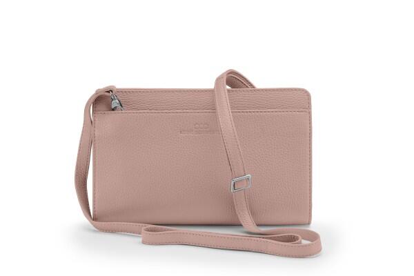 Keine Schwester - Keine Schwester Clutch / Schultertasche tragbar XL neu, Altrosa-Silber von Keine Schwester