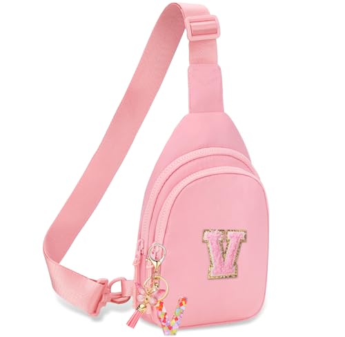 Geburtstagsgeschenke für Mädchen und Frauen – Bauchtasche für Mädchen im Alter von 8–12 Jahren, Teenager-Geburtstagsgeschenke, kleine Hüfttasche, trendige Kinder-Bauchtasche, Pink, V Geburtstagsgeschenke für Mädchen und Frauen – Bauchtasche für Mädchen im Alter von 8–12 Jahren, Teenager-Geburtstagsgeschenke, kleine Hüfttasche, trendige Kinder-Bauchtasche, Pink, V von Kejea
