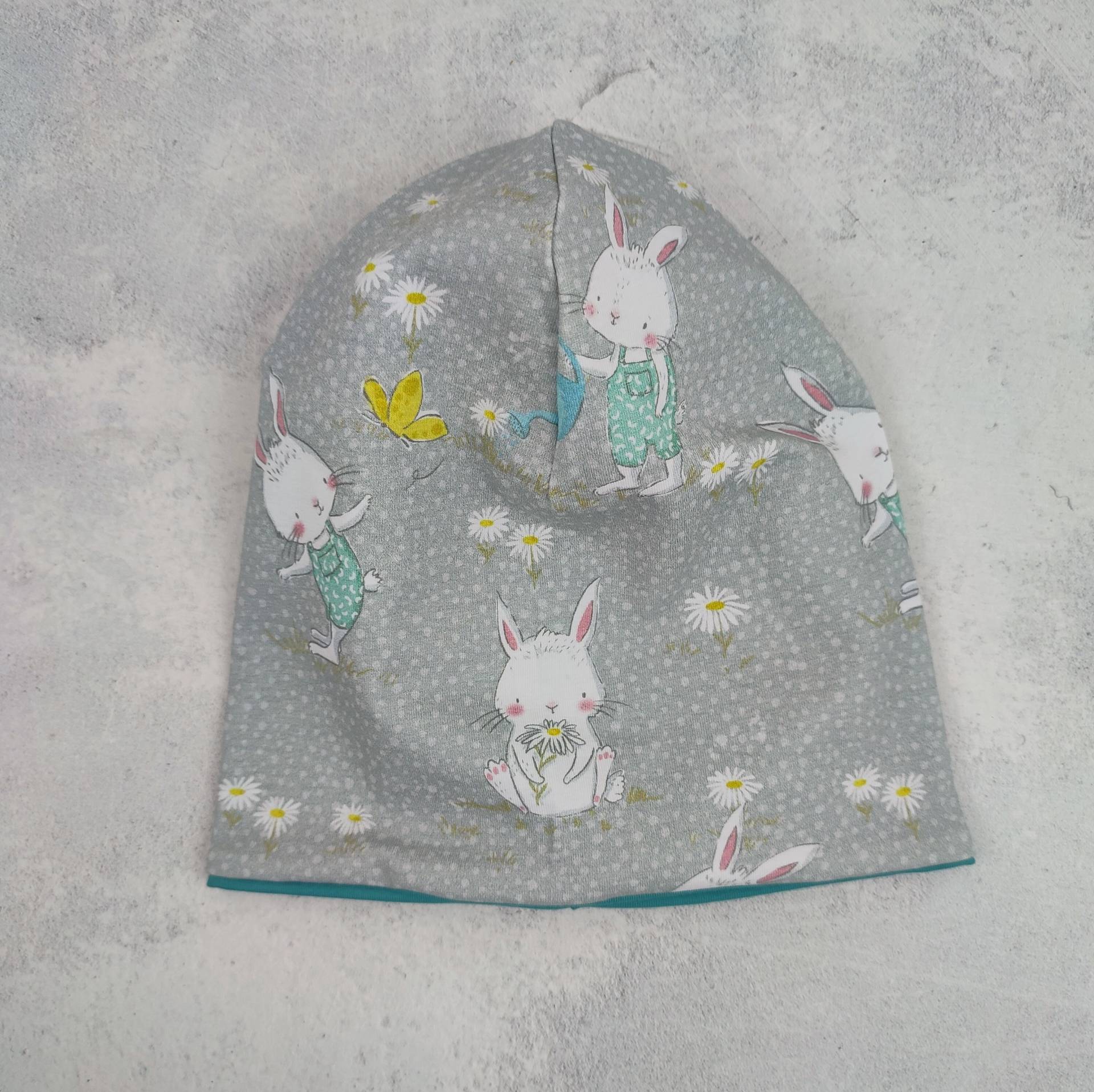 Häschen Und Gänseblümchen, Niedliche Beanie Für Kleine Mädchen, Kindermütze Aus Jersey, Größe Ca. 44 Bis 48 cm Kopfumfang Häschen Und Gänseblümchen, Niedliche Beanie Für Kleine Mädchen, Kindermütze Aus Jersey, Größe Ca. 44 Bis 48 cm Kopfumfang von Kekero