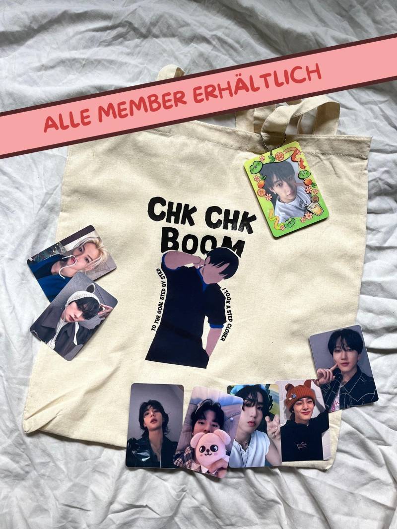 Stray Kids Chk Boom Inspirierte Stofftasche - Kpop Tasche | Merchandise Geschenk Reusable Baumwolltasche von KekzDCrafts