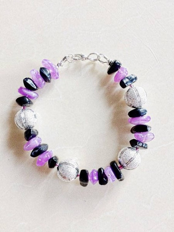 Amethyst Wassermelone Armband Mit Passenden Ohrringe Amethyst Wassermelone Armband Mit Passenden Ohrringe von KelandyDesigns