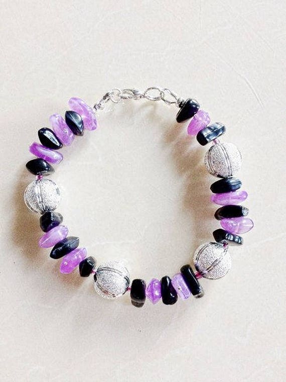 Amethyst Wassermelone Armband Mit Passenden Ohrringe Amethyst Wassermelone Armband Mit Passenden Ohrringe von KelandyDesigns