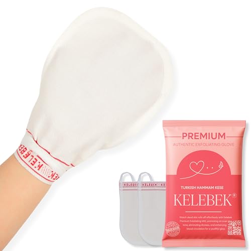 Kelebek 2er-Set Peeling-Handschuhe – Türkisches Kese für Damen & Herren – Exfoliating Gloves für Dusche & Hamam – Körperpeeling & Tiefenreinigung von Kelebek