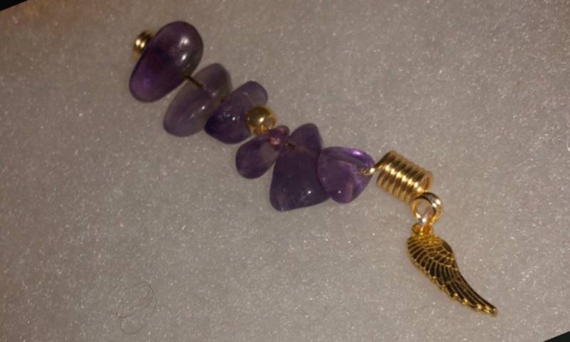 Doppel-Manschette Mit Lila Steinen | Lang von KeleebasCrafts