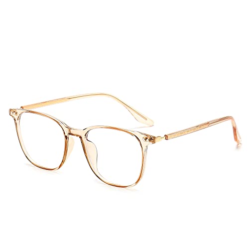 Kelens UV-Schutz Blaulichtfilter Brille Damen Herren Quadratische Klare Linse Nerdbrille Retro Brille Augenbelastung Reduzieren Computerbrille von Kelens