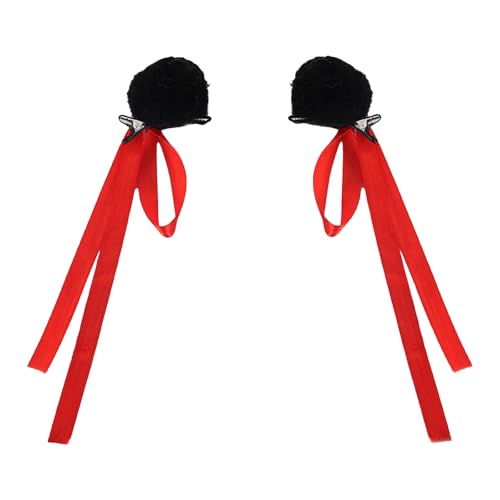 1 Paar Haarspangen mit Band, Anime-Cosplay-Kopfbedeckung für Kinder, bequeme Haarknoten-Design-Haarnadel für Kinder ab 3 Jahren von Kelisdi