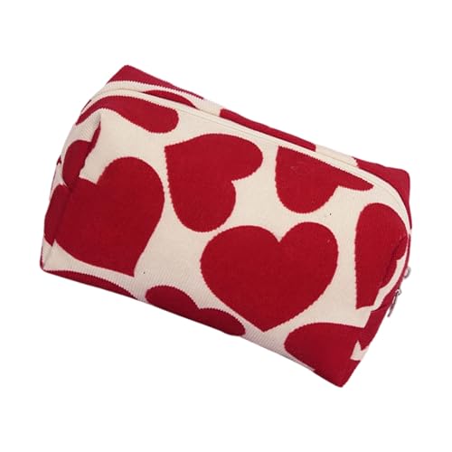 Aufbewahrungstasche mit Kordelzug, schöne Make-up-Tasche, Reise-Kosmetiktasche, großes Fassungsvermögen, Kulturbeutel, Herzform, Waschmittel für Damen, Kulturbeutel, großes Fassungsvermögen von Kelisdi