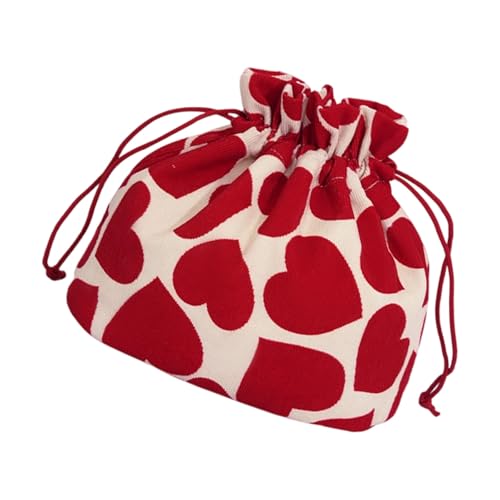 Aufbewahrungstasche mit Kordelzug, schöne Make-up-Tasche, Reise-Kosmetiktasche, großes Fassungsvermögen, Kulturbeutel, Herzform, Waschmittel für Damen, Kulturbeutel, großes Fassungsvermögen von Kelisdi