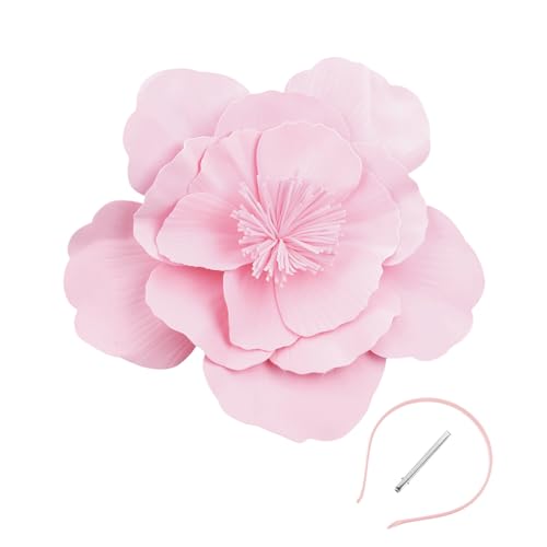 Fascinator mit großer Blume für Damen, Haarschmuck, Hut, Hochzeit, Abschlussball, Rose, Fascinator, Party, Kopfschmuck mit Haarreif-Clip von Kelisdi