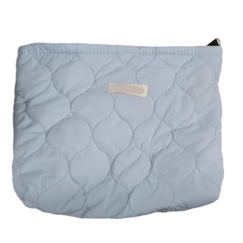 Gesteppte Kosmetiktasche, Make-up-Aufbewahrungstasche, Handtasche, Kosmetik-Organizer, große Kapazität, Kulturartikel für Reisen, tragbar zum Tragen von Kosmetika und kleinen Gegenständen, blau, Mass Gesteppte Kosmetiktasche, Make-up-Aufbewahrungstasche, Handtasche, Kosmetik-Organizer, große Kapazität, Kulturartikel für Reisen, tragbar zum Tragen von Kosmetika und kleinen Gegenständen, blau, Mass von Kelisdi
