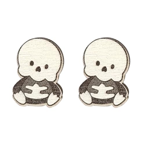 Gothic Punk Halloween Teufel Ohrringe Frauen Holz Hexenhut Kürbis Halloween Kostüm Zubehör Hexenhut für Frauen, Einheitsgröße, Wie beschrieben, Wie beschrieben von Kelisdi