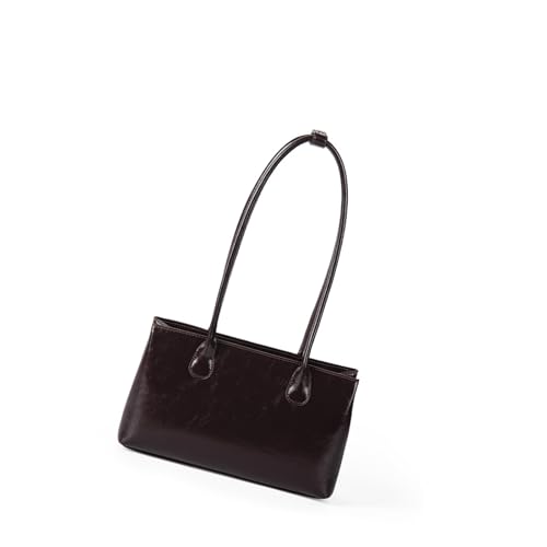 Handtasche im koreanischen Stil, glänzend, PU-Leder, modische Unterarmtasche, Einkaufstasche, Hand- oder Schulterverwendung, für trendige Frauen, leicht zu tragen, coffee, One Size Handtasche im koreanischen Stil, glänzend, PU-Leder, modische Unterarmtasche, Einkaufstasche, Hand- oder Schulterverwendung, für trendige Frauen, leicht zu tragen, coffee, One Size von Kelisdi
