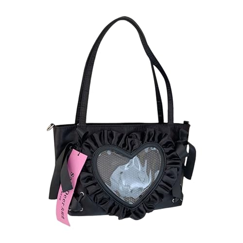 Itabag Damen-Umhängetasche, japanischer Stil, für Studenten, Schule, süße Schleifen, Schulter für Pin-Display, japanische Stile, Itabag, schöne Schulterschleifen, Crossbody, Achselhöhle, Schwarz , One Itabag Damen-Umhängetasche, japanischer Stil, für Studenten, Schule, süße Schleifen, Schulter für Pin-Display, japanische Stile, Itabag, schöne Schulterschleifen, Crossbody, Achselhöhle, Schwarz , One von Kelisdi