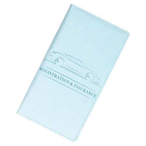 Kartenhalter und Versicherungshalter, Auto-Dokumentenhalter für Auto, Anhänger, LKW, Fahrzeug, Handschuhfach, Auto-Organizer, Registrierung und Versicherung, hellblau, One Size Kartenhalter und Versicherungshalter, Auto-Dokumentenhalter für Auto, Anhänger, LKW, Fahrzeug, Handschuhfach, Auto-Organizer, Registrierung und Versicherung, hellblau, One Size von Kelisdi