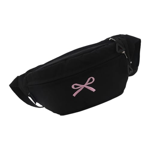 Kelisdi Damen Canvas Crossbody Bag Leicht Und Einzigartig Verstellbare Schultertasche Reise Brusttaschen Zum Einkaufen Und Pendeln Segeltuchschleifen Crossbody, Schwarz , One Size von Kelisdi