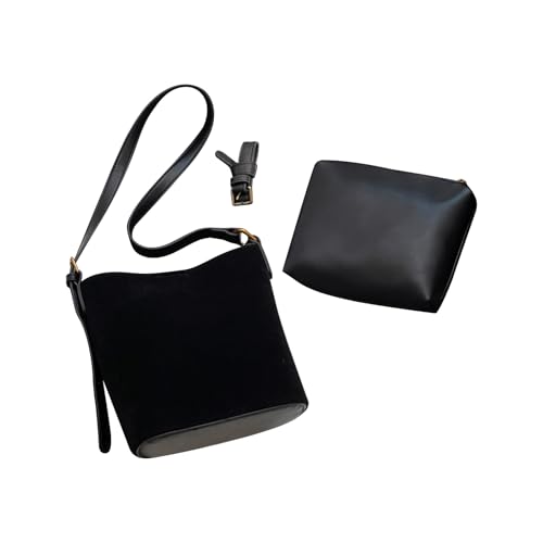 Kelisdi Damen Eimertasche Herbst Winter Crossbody Tasche PU Leder Schulter Einfache Messenger Shopping Dating Für Arbeit Herbst Winter Crossbody für Frauen Bucket Messenger Shoulder, Schwarz , One Kelisdi Damen Eimertasche Herbst Winter Crossbody Tasche PU Leder Schulter Einfache Messenger Shopping Dating Für Arbeit Herbst Winter Crossbody für Frauen Bucket Messenger Shoulder, Schwarz , One von Kelisdi