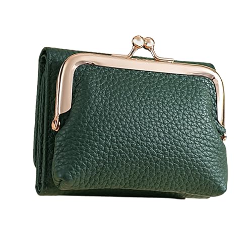 Kelisdi Damen Kurze Geldbörse mit Münzfach und Fotoschlitz PU Leder Kartenhalter Münzgeldbörse Kleingeldtaschen Essential Travel Wallet, grün, Mass Beauty Kelisdi Damen Kurze Geldbörse mit Münzfach und Fotoschlitz PU Leder Kartenhalter Münzgeldbörse Kleingeldtaschen Essential Travel Wallet, grün, Mass Beauty von Kelisdi