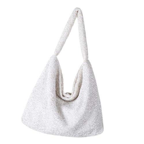 Kelisdi Damen Pailletten Handtasche Elegant Satchel Glitzer Umhängetasche Große Kapazität Abendtaschen Für Party Einkaufen Und Arbeit Glitzer Umhängetasche, weiß, One Size Kelisdi Damen Pailletten Handtasche Elegant Satchel Glitzer Umhängetasche Große Kapazität Abendtaschen Für Party Einkaufen Und Arbeit Glitzer Umhängetasche, weiß, One Size von Kelisdi