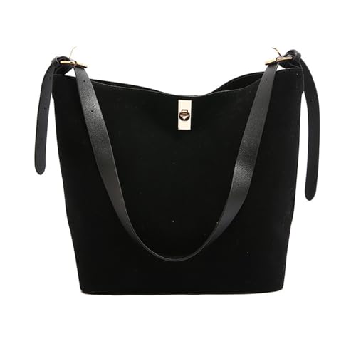 Kelisdi Damen Umhängetasche PU Leder Crossbody Taschen Reise Handtasche mit verstellbarem Riemen Casual Bucket Geldbörse für den täglichen Gebrauch Trendy College Bag, Schwarz , One Size Kelisdi Damen Umhängetasche PU Leder Crossbody Taschen Reise Handtasche mit verstellbarem Riemen Casual Bucket Geldbörse für den täglichen Gebrauch Trendy College Bag, Schwarz , One Size von Kelisdi