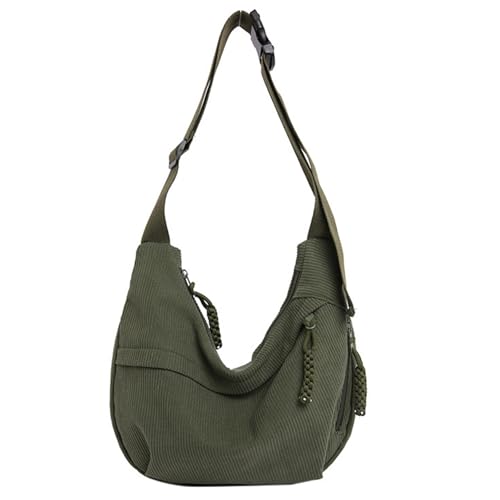 Kelisdi Damentasche für Herbst und Winter, trendige Knödel, große Kapazität, Schultertasche, Kord, Kuriertasche, Damen, Knödel, Herbst, Winter, Schultertasche, große Kapazität, Crossbody, grün, One Kelisdi Damentasche für Herbst und Winter, trendige Knödel, große Kapazität, Schultertasche, Kord, Kuriertasche, Damen, Knödel, Herbst, Winter, Schultertasche, große Kapazität, Crossbody, grün, One von Kelisdi