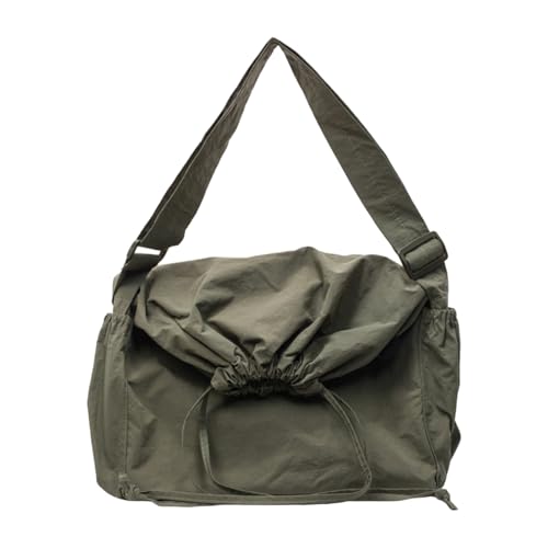 Kelisdi Damentasche mit großem Fassungsvermögen, Umhängetasche, Pendeln, einfarbig, Schultertasche, Einkaufstasche, Kordelzug, Messenger, Damen, Schultertasche, großes Fassungsvermögen, trendiges Kelisdi Damentasche mit großem Fassungsvermögen, Umhängetasche, Pendeln, einfarbig, Schultertasche, Einkaufstasche, Kordelzug, Messenger, Damen, Schultertasche, großes Fassungsvermögen, trendiges von Kelisdi