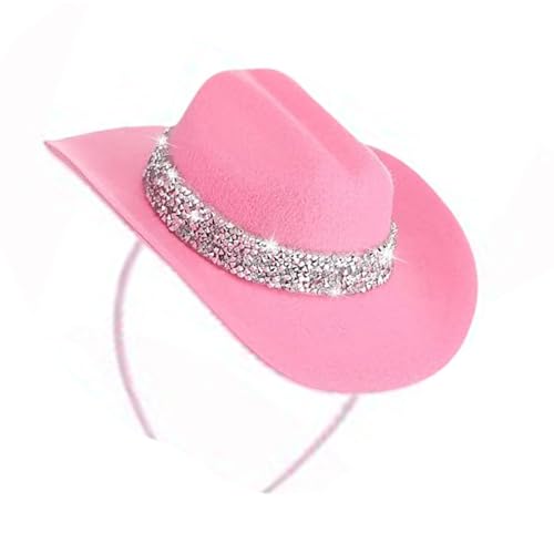 Kelisdi Dekorative Westernhüte mit Glitzer für Kostümzubehör und Party-Haarschmuck von Kelisdi