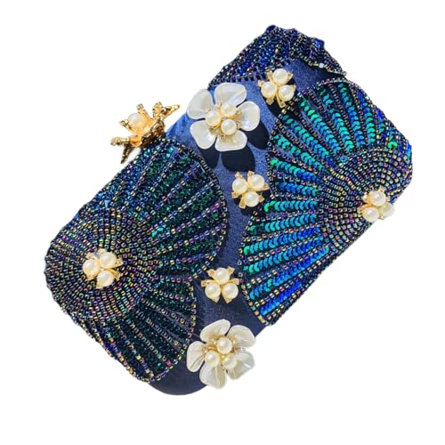 Kelisdi Einzigartige Geldbörse für Damen und Mädchen, glitzernde Pailletten, Abendtasche mit abnehmbarer Metallkette für einen anspruchsvollen Look, Hochzeitsaccessoire, marineblau, One Size Kelisdi Einzigartige Geldbörse für Damen und Mädchen, glitzernde Pailletten, Abendtasche mit abnehmbarer Metallkette für einen anspruchsvollen Look, Hochzeitsaccessoire, marineblau, One Size von Kelisdi