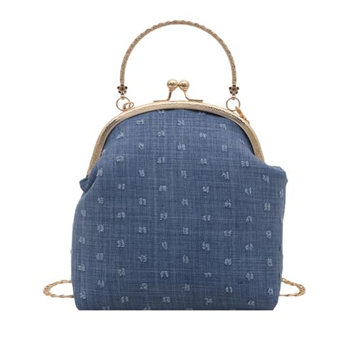 Kelisdi Elegante Abendtasche mit verstellbarem Kettenriemen, modische Umhängetasche, Handtasche für Hochzeit, Bankett, Abschlussball, Event, kompakte Abendhandtasche, blau, One Size Kelisdi Elegante Abendtasche mit verstellbarem Kettenriemen, modische Umhängetasche, Handtasche für Hochzeit, Bankett, Abschlussball, Event, kompakte Abendhandtasche, blau, One Size von Kelisdi
