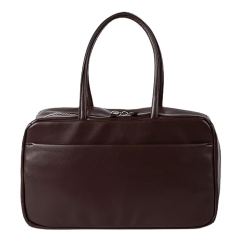 Kelisdi Elegante Damenhandtasche, lässig, Top-Griff, Retro-inspiriert, PU-Leder, Einkaufstaschen, Geldbörse für verschiedene Anlässe, Beauty-Tasche, coffee, One Size von Kelisdi